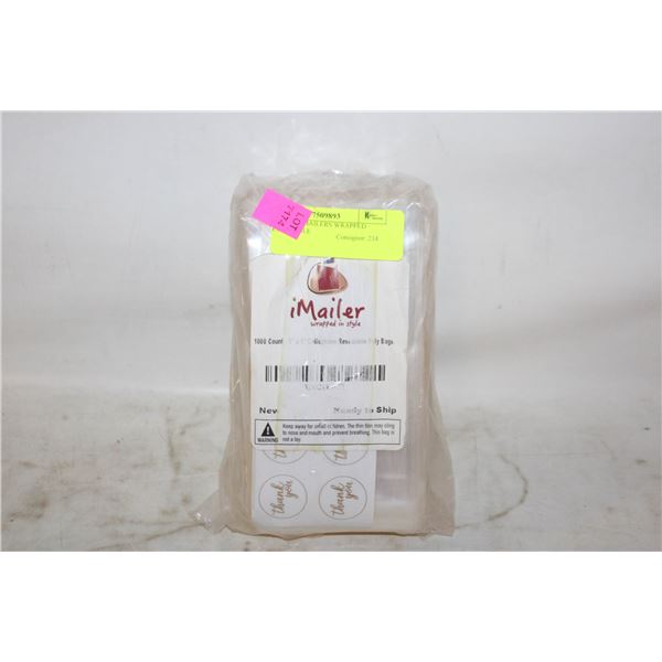 NEW 1,000 MAILERS WRAPPED RESEALABLE