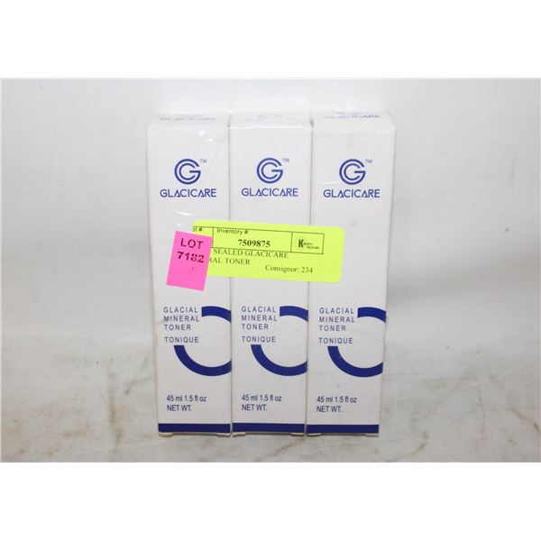 NEW 3 SEALED GLACICARE MINERAL TONER