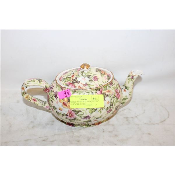 VINTAGE ARTHUR WOOD ENGLISH STONEWARE TEAPOT