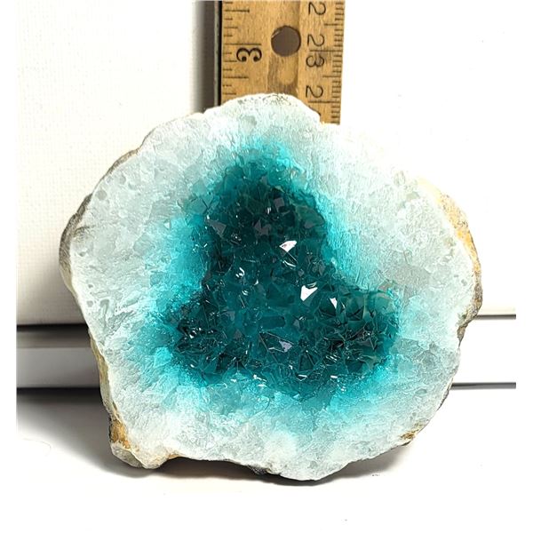 3) NATURAL TURQUOISE QUARTZ GEODE
