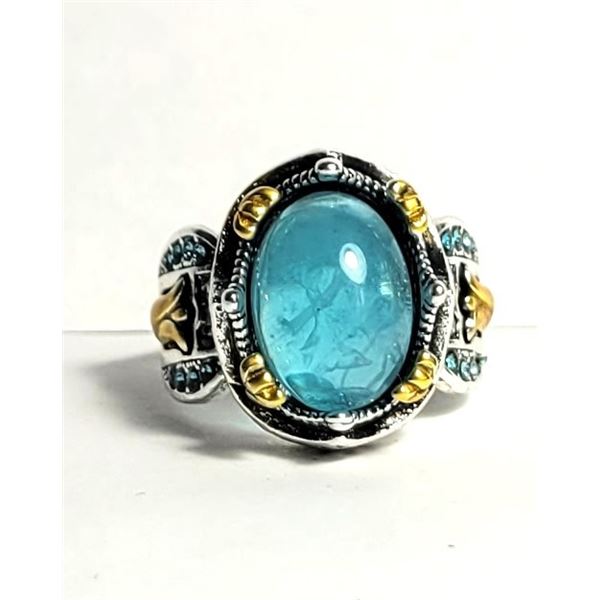 15)  SILVER TONE WITH GOLD TONE