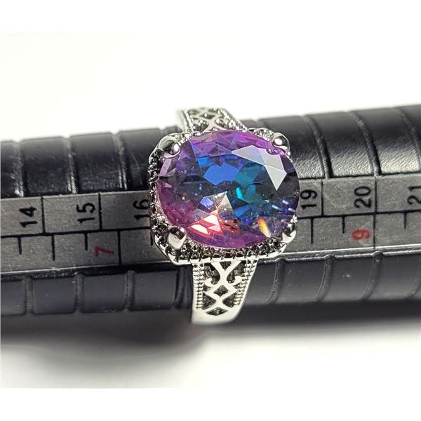 14)  MYSTIC TOPAZ COLORED CZ SIZE 8