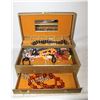 Image 1 : VINTAGE JEWELRY BOX WITH ASSORTED JEWELRY