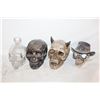 Image 1 : LOT OF 4 "SKULLS" IN BOX
