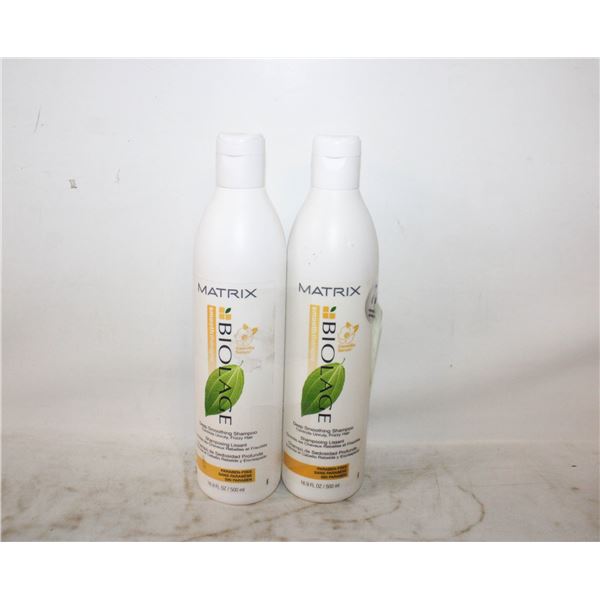 2 MATRIX BIOLAGE SMOOTHING SHAMPOO 500 ML BOTTLES