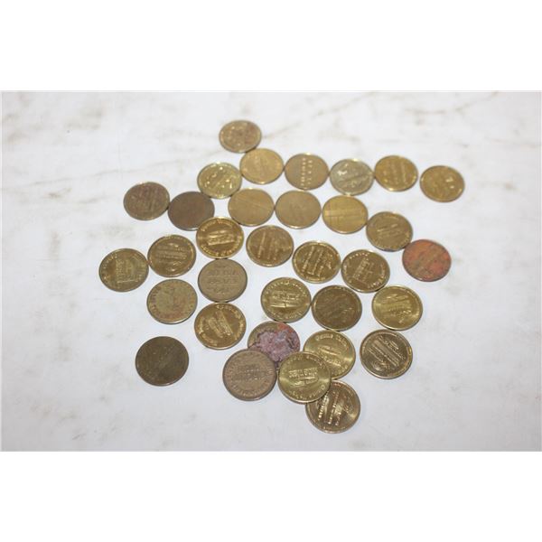 VARIOUS ARCADE TOKENS 30 PLUS IN