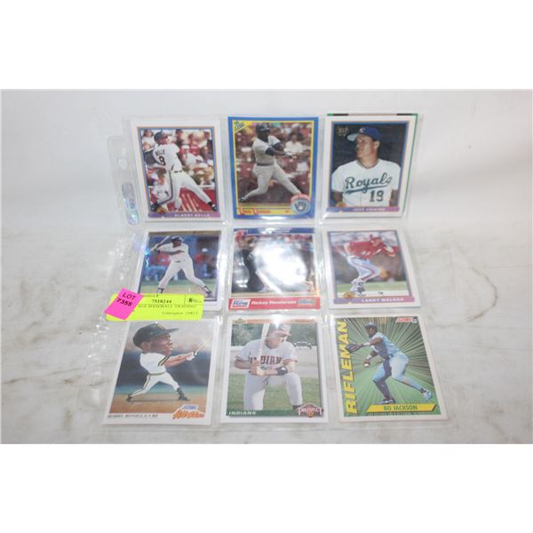 12 VINTAGE BASEBALL TRADING CARDS