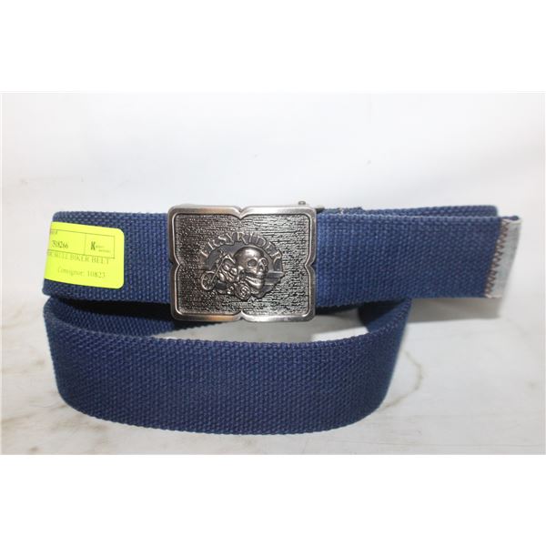 EASYRIDER MC SKULL BIKER BELT NAVY