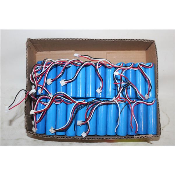 LOT OF 24 LI-ION BATTERY PACKS, 12.6V CHARGING