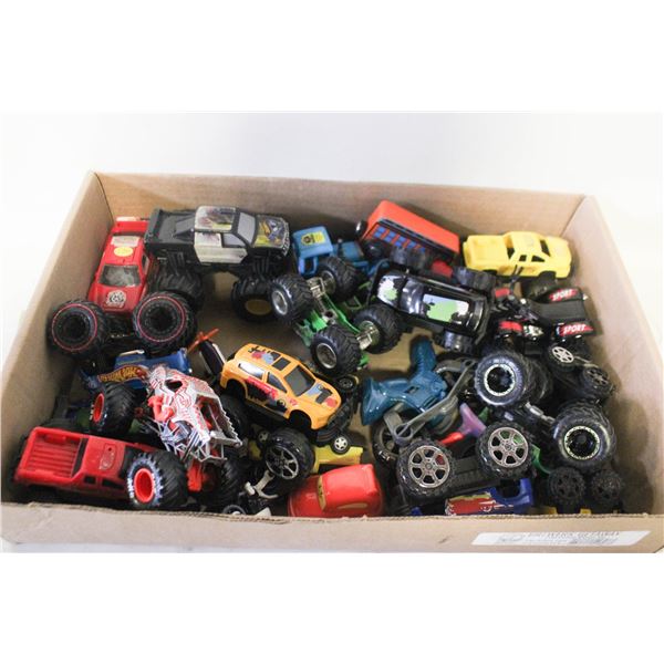 COLLECTION OF ASST'D TOY VEHICLES, MONSTER TRUCKS,