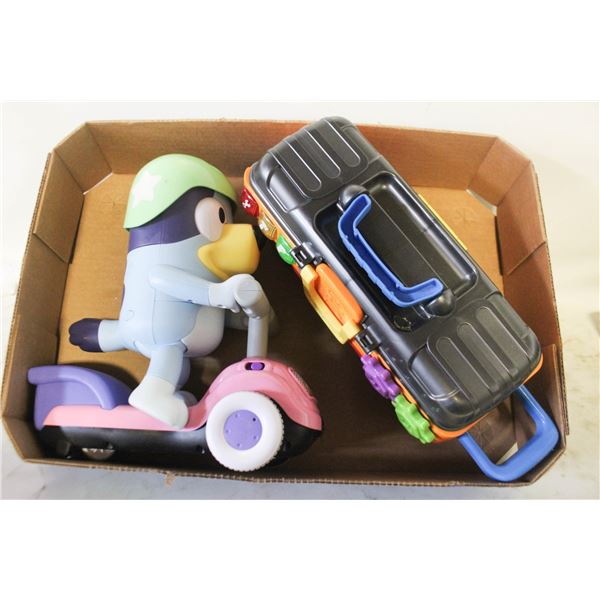 2 INTERACTIVE TOYS VTECH DRILL & LEARN BOX & BLUEY