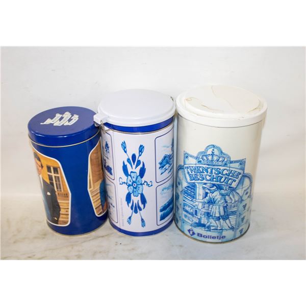 VINTAGE TINS (3)