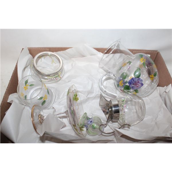 VINTAGE HAND PAINTED DISHES ASSORTED