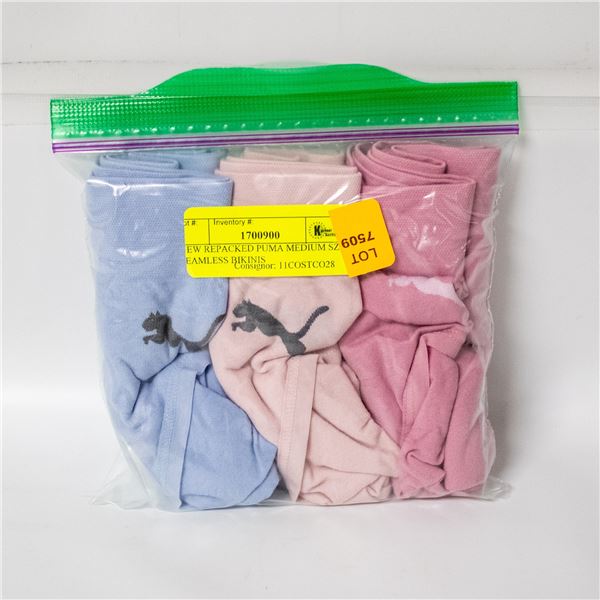 NEW REPACKED PUMA MEDIUM SZ SEAMLESS BIKINIS