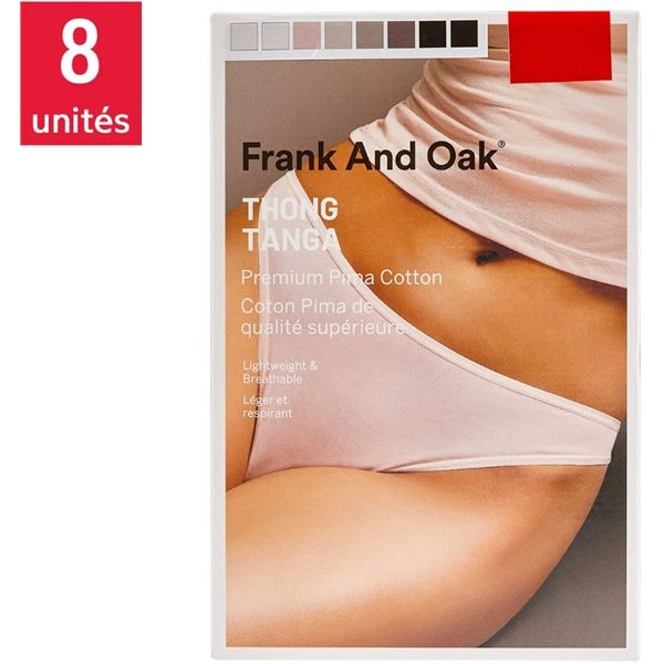NEW FRANK & OAK 8 PACK OF LARGE PIMA COTTON THONGS