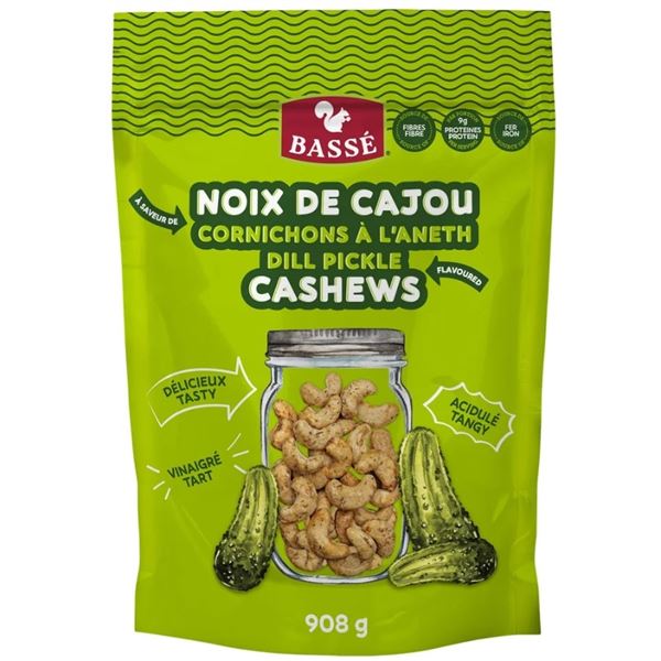 NEW 908G BAG OF BASSSE DILL PICKLE CASHEWS