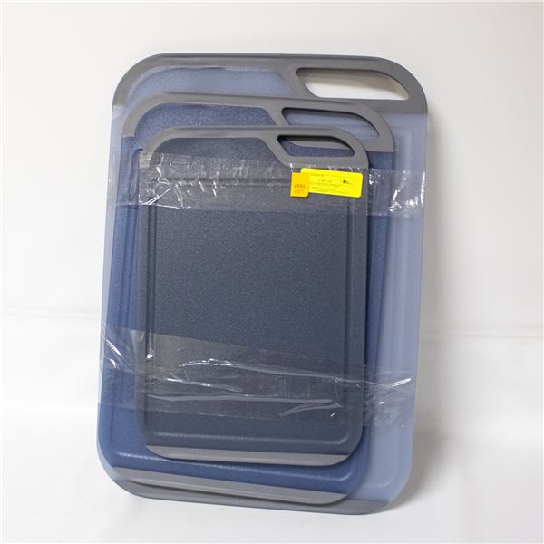 NEOFLAM 3 PIECE CUTTING BOARDS, NON SLIP, BLUE