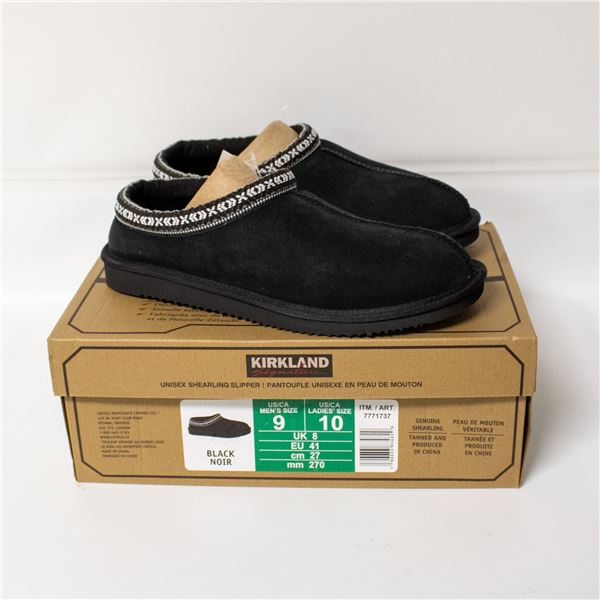 KIRKLAND SIGNATURE UNISEX SHEARLING SLIPPERS