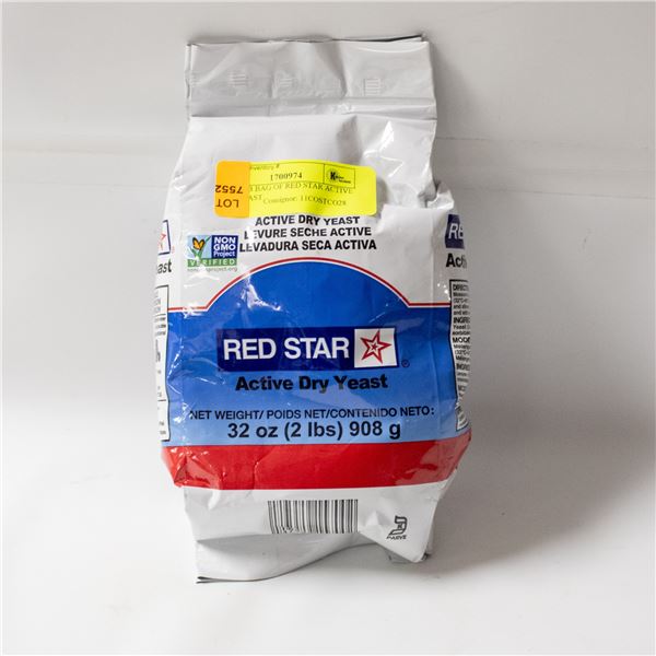 NEW 2LB BAG OF RED STAR ACTIVE DRY YEAST