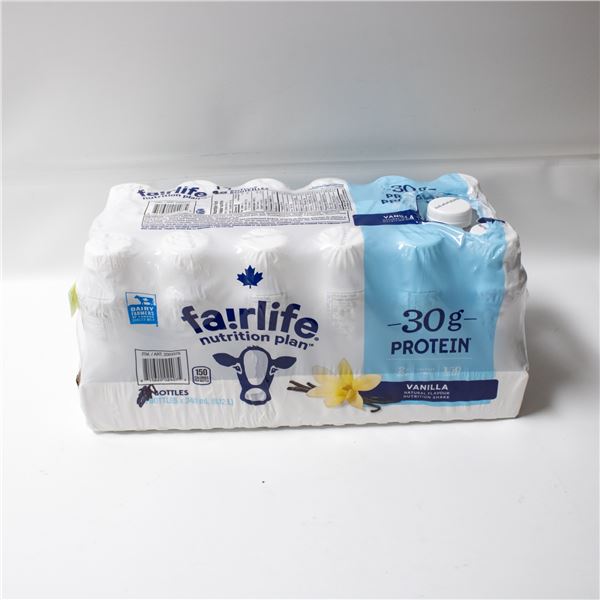 PACK OF 17 FAIRLIFE PROTEIN VANILLA DRINKS - 340ML