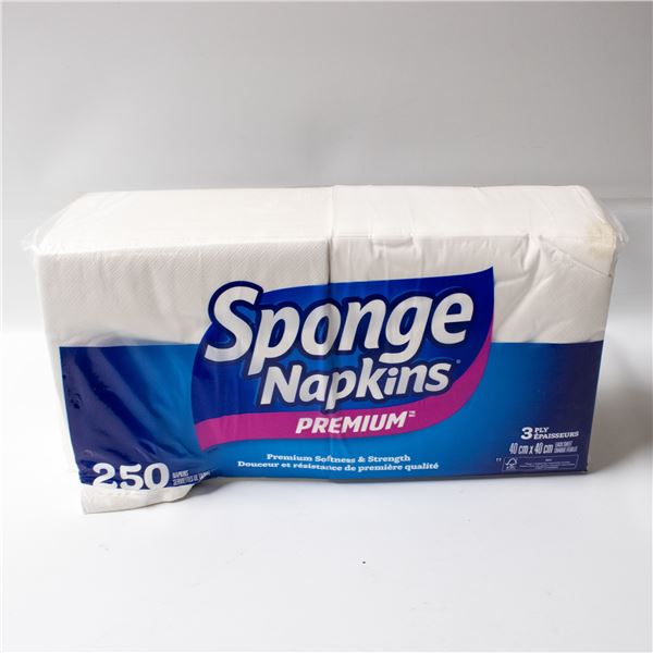 NEW PACK OF 250 PREMIUM 3PLY SPONGE NAPKINS