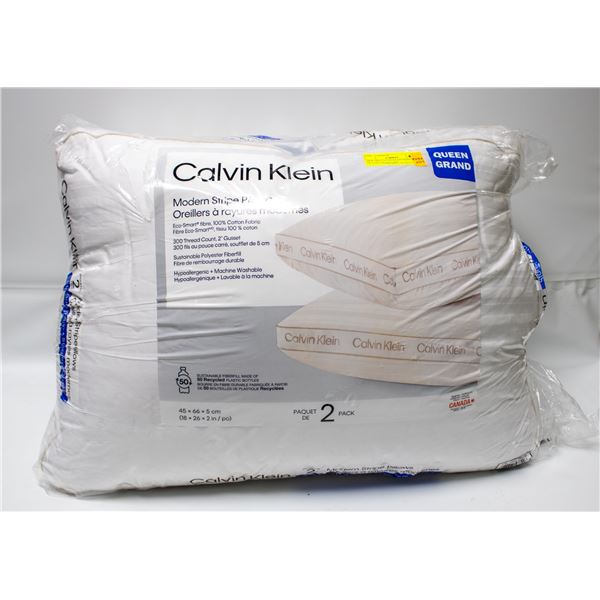 NEW 2PK CALVIN KLEIN MODERN PILLOWS QUEEN SIZE