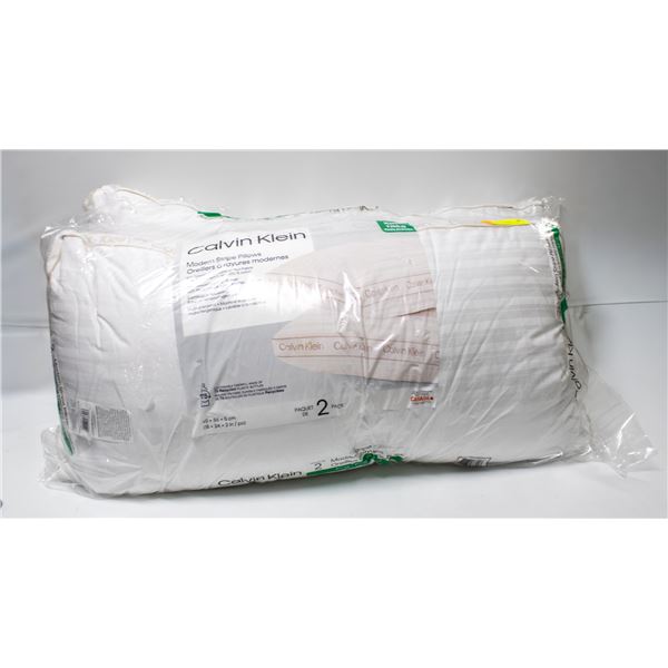 NEW 2PK CALVIN KLEIN DOWN ALTERNATIVE KING PILLOWS