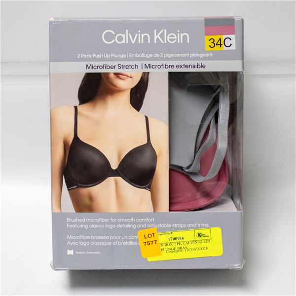 NEW OPEN BOX 2 PK CALVIN KLEIN PUSH UP PLUNGE BRAS