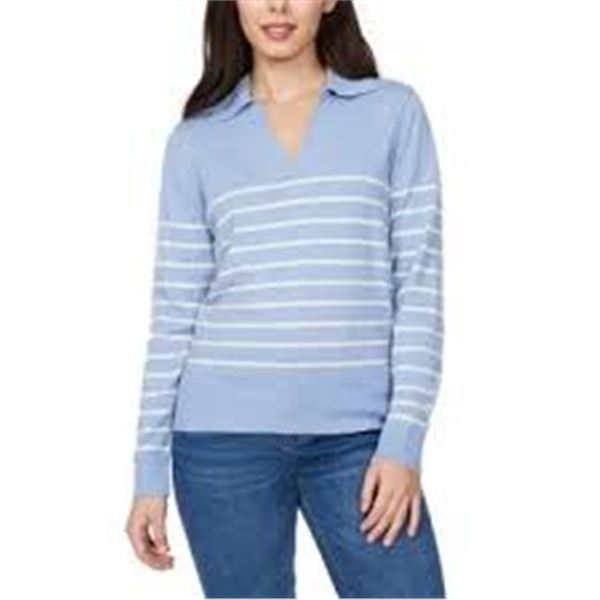 NEW LOFT WOMENS FINE KNIT SWEATER MED LIGHT BLUE