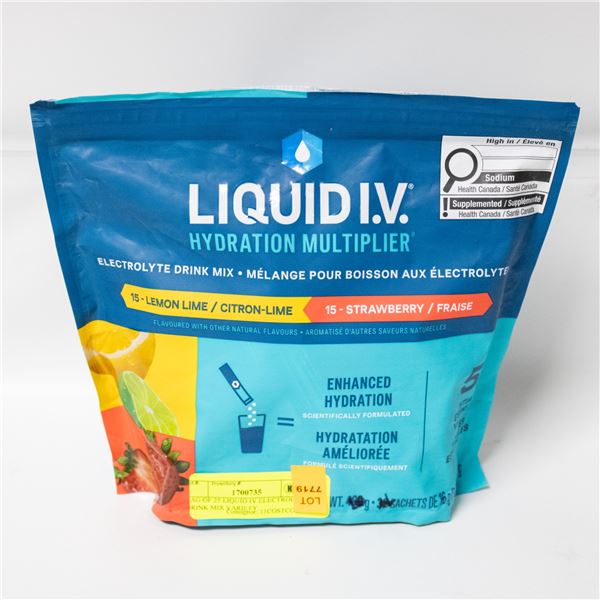 BAG OF 25 LIQUID IV ELECTROLYTE DRINK MIX VARIETY