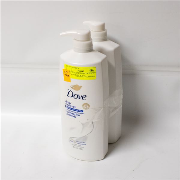 NEW 2 X 1.04L BOTTLES OF DOVE DEEP MOISTURE BODY