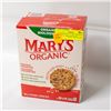 Image 1 : 2 X 10OZ BAGS OF MARY BROWNS ORGANIC GONE CRACKERS