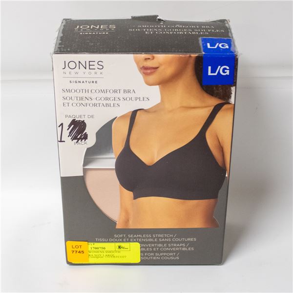 NEW JONES WOMENS SMOOTH COMFORT BRA SIZE LARGE