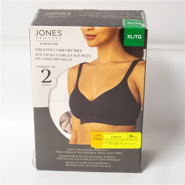 2 PK OF JONES NEW YORK WOMENS SEAMLESS BRA SIZE XL