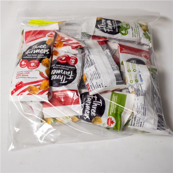 BAG OF 12 THREE FARMERS PROTEIN SNACKS - 28G EACH