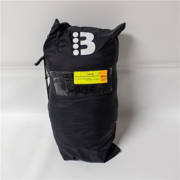 BENCH MENS PACKABLE JACKET BLACK SIZE LARGE