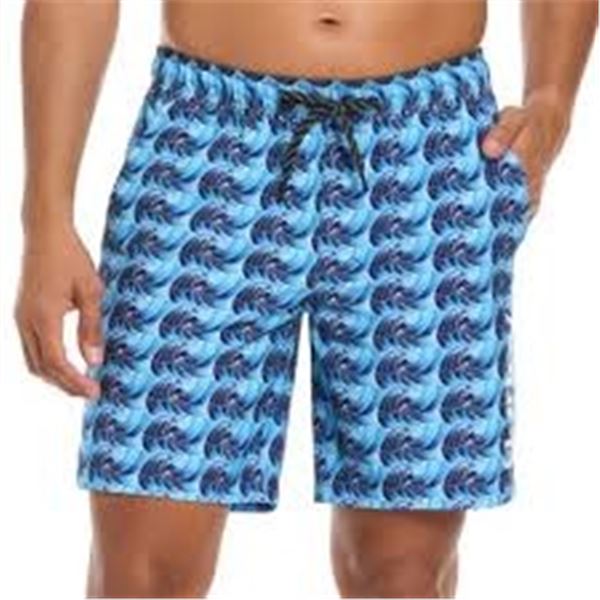NEW MENS HURLEY SWIM SHORTS PLUE PATTERN SIZE LG