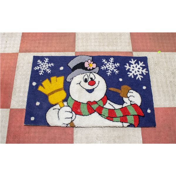 FROSTY THE SNOW MAN HOLIDAY MAT, 22.5" X 38"