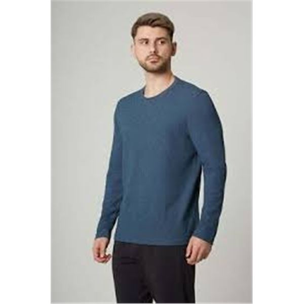 NEW MENS MONDETTA BLUE CREWNECK LARGE