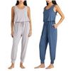 Image 1 : NEW 2 PK WOMENS NATORI JUMPSUIT GREY & BLUE SIZELG