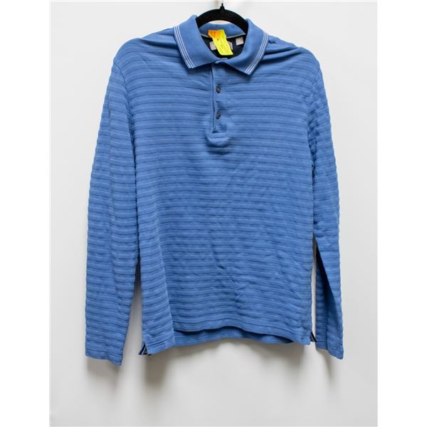 TED BAKER MENS MEDIUM BLUE POLO SHIRT