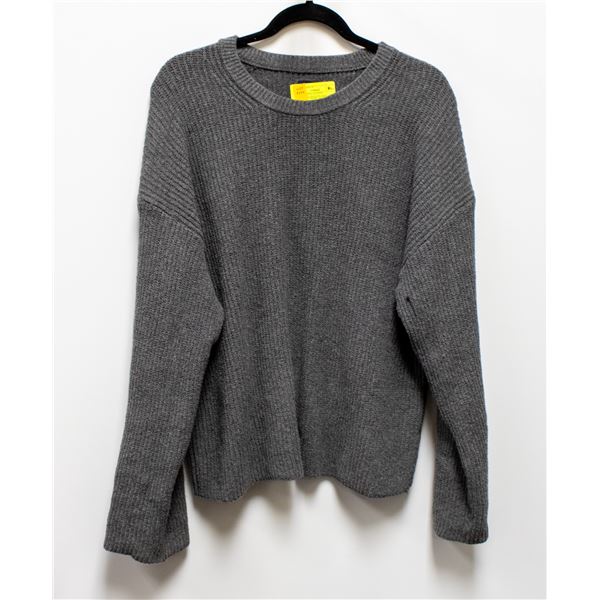WOMENS GAP KNIT CREWNECK SWEATER GREY SIZE M