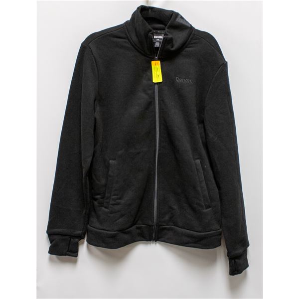MENS BENCH ZIPPER JACKET BLACK SIZE MEDIUM