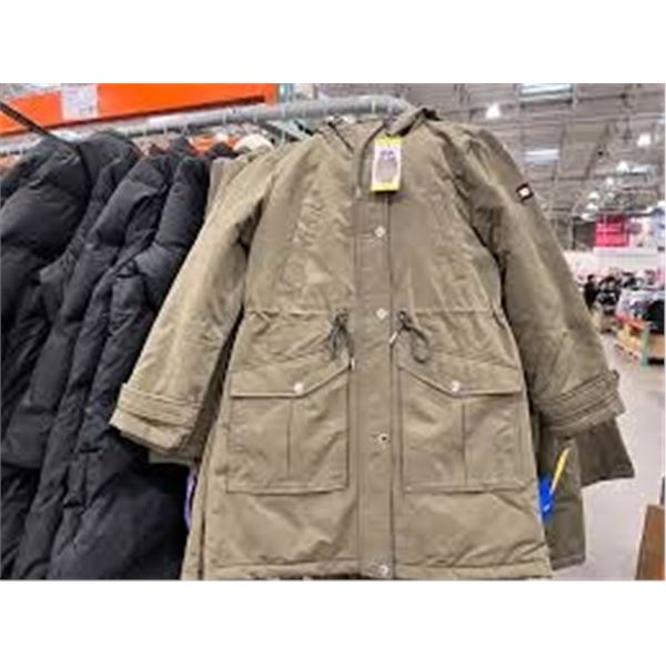 NEW WOMENS TOMMY HILFIGER PARKA GREEN SIZE SP