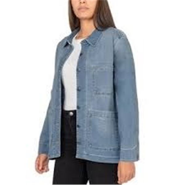 NEW WOMENS WELL WORN DENIM JACKET BLUE SIZE XL