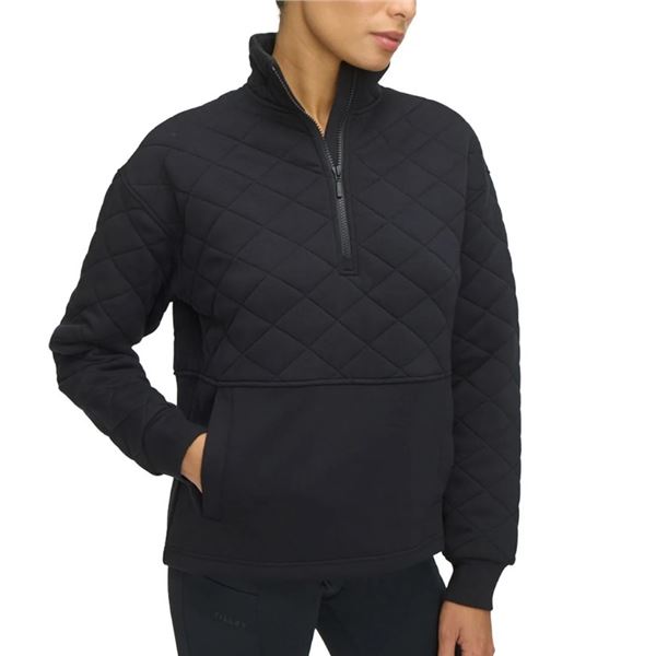 NEW WOMEN'S TILLEY MERINO HALF ZIP QUILTED SWEATER