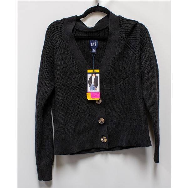 NEW GAP BLACK SOFT KNIT CARDIGAN SIZE SMALL