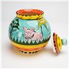 Image 2 : 4-Piece Penzo Zimbabwe Hand-Painted Wildlife Ceramic Grouping