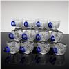 Image 2 : Duncan & Miller, Caribbean Pattern Pressed Glass, 14-Piece Punch Set