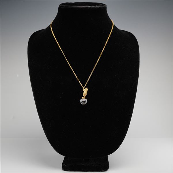 Swarovski Crystal Memories Quill and Inkwell Gold-Tone Pendant Necklace